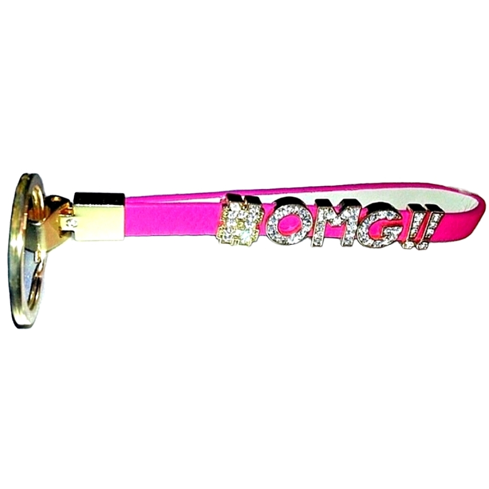 #OMG!! Charm Bracelet Key Chain DIY Luxury Collector's Slide Letters BARBIE PINK